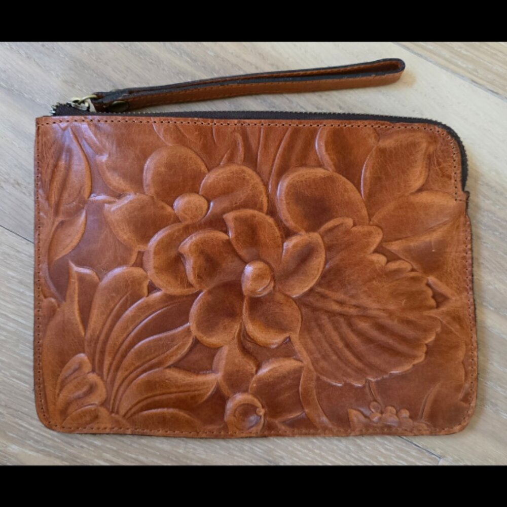 Patricia Nash Tooled Wristlet